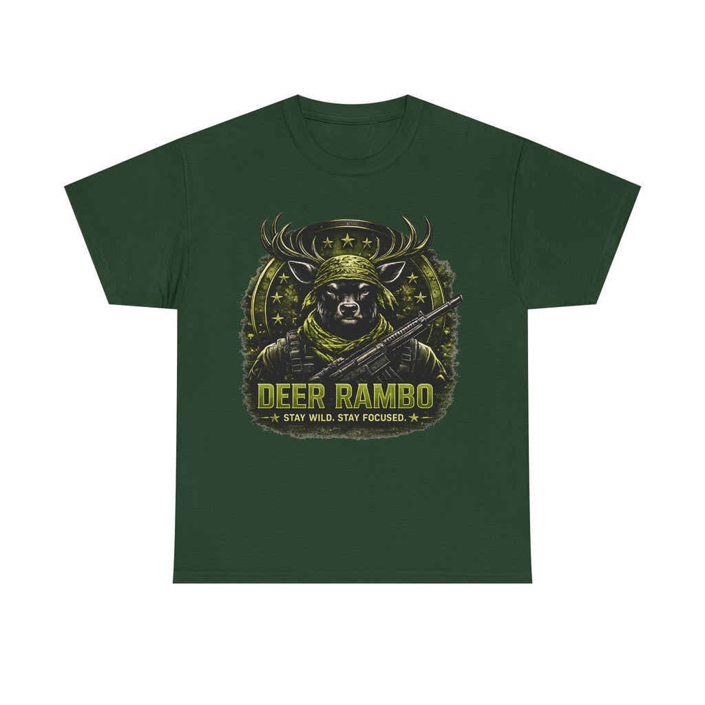 Deer Rambo Camo T-Shirt Hunter Gift | Woodland Deer Shirt | Military Style Tee | Unisex Shirt
