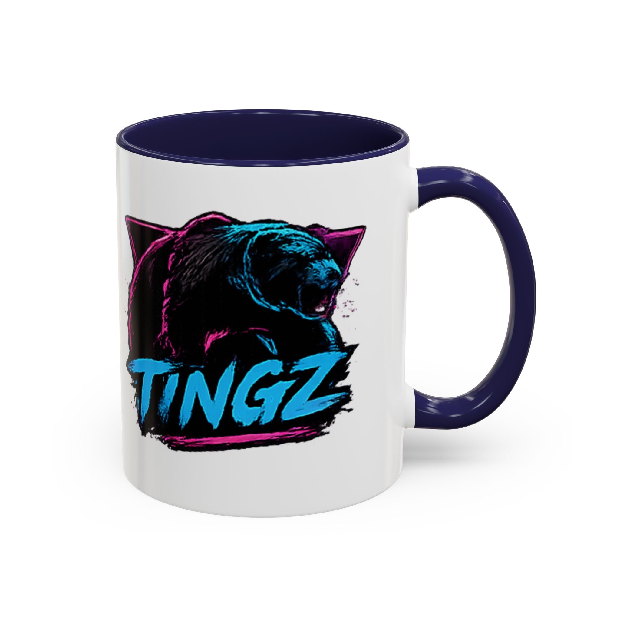 Bear Tingz Accent Coffee Mug — 11/15oz Gamer Logo Ceramic Mug