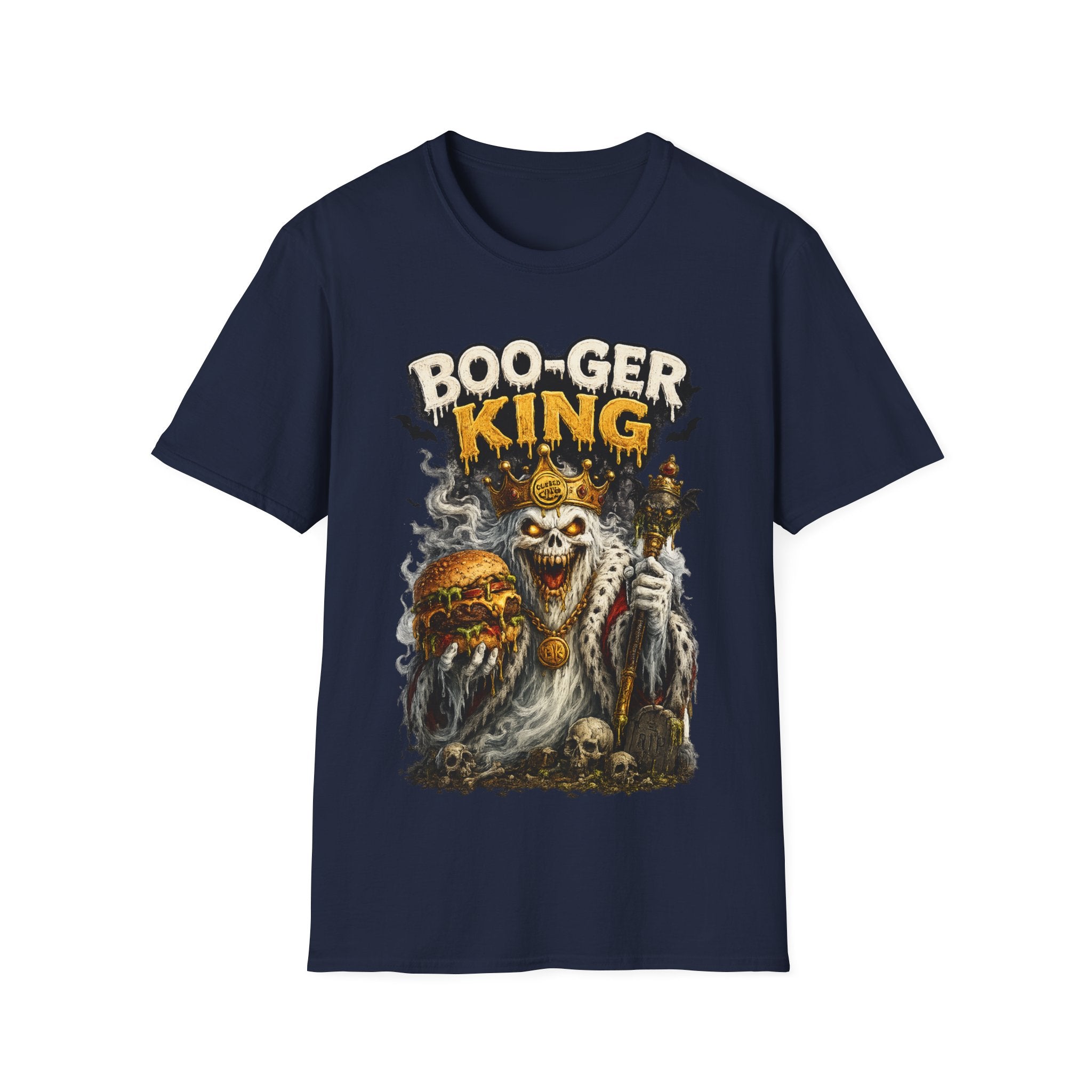 Boo-ger King Halloween T-Shirt — Spooky Skull King Graphic Tee