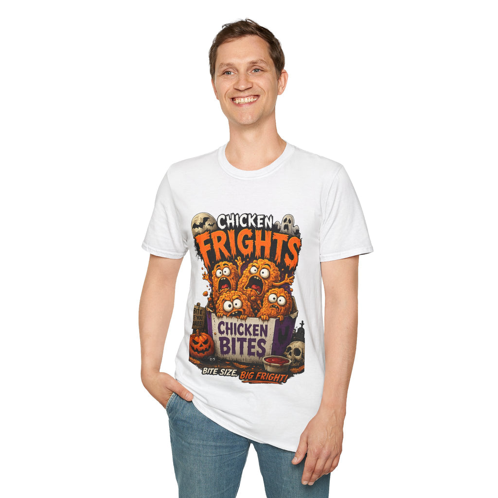 Chicken Frights T-Shirt — Cute Spooky Halloween Chicken Bites Tee