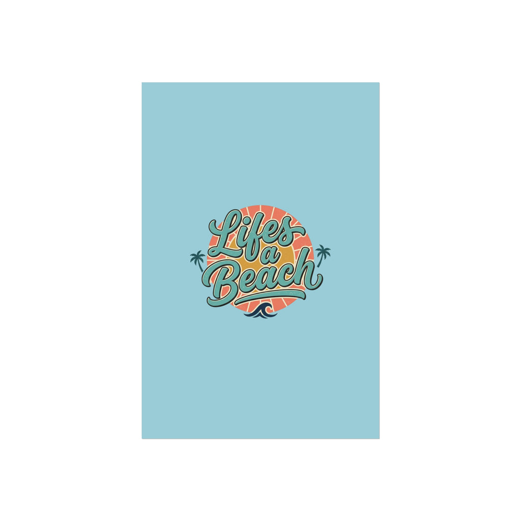 Fine Art Poster — "Life's a Beach" Retro Typography Wall Art