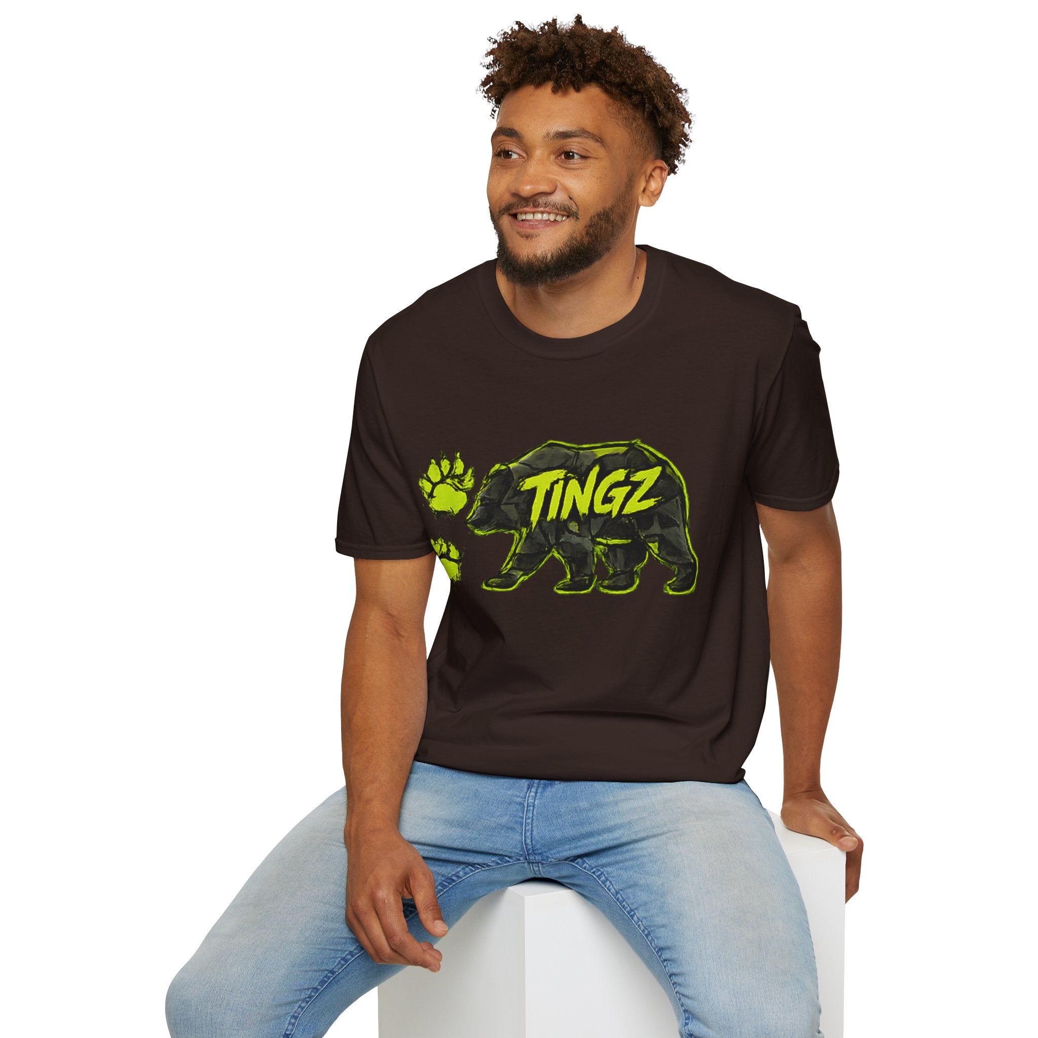 Bear TINGZ Paw Graphic T-Shirt —  Neon Logo