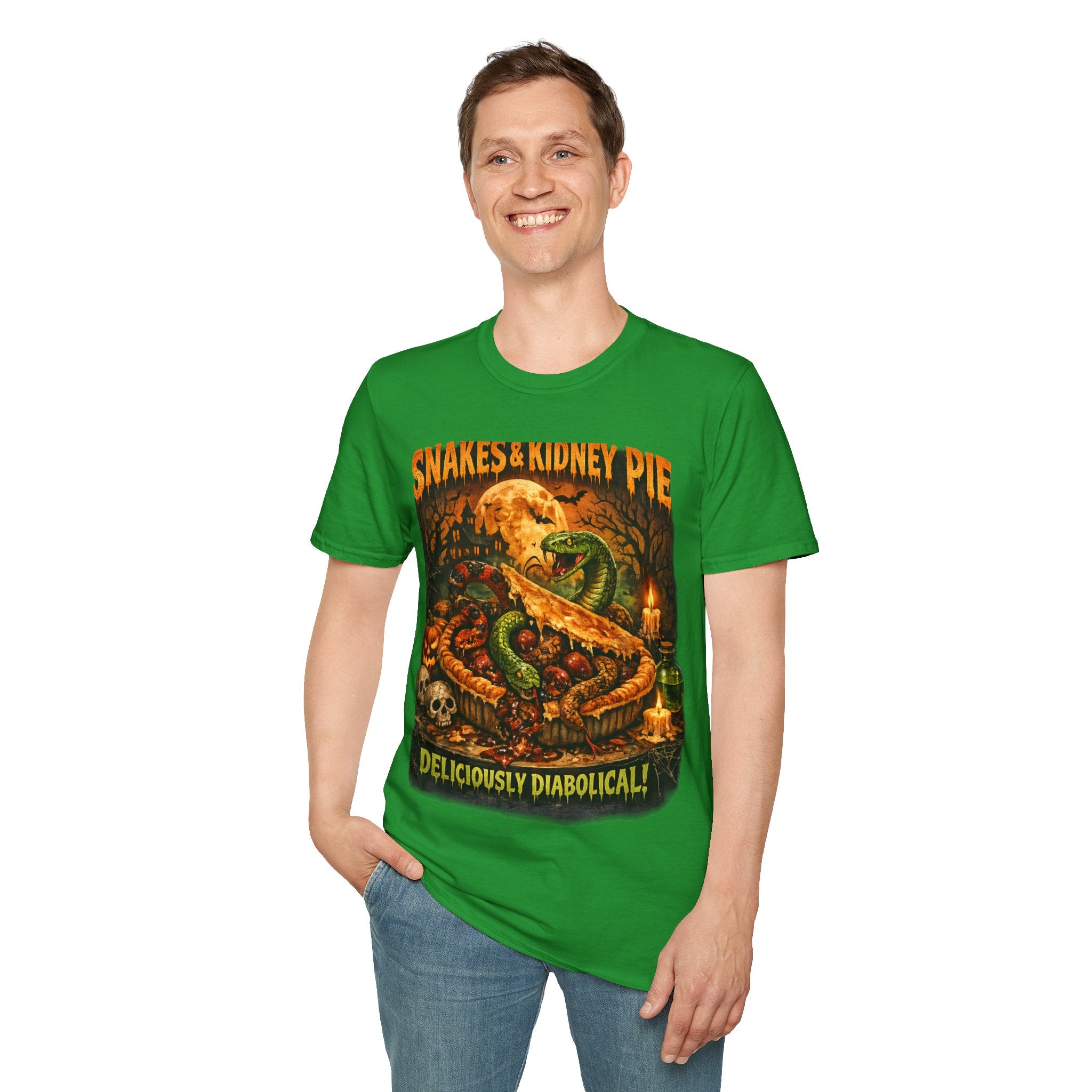 Snakes & Kidney Pie Tee — Spooky Retro Halloween Graphic T-Shirt