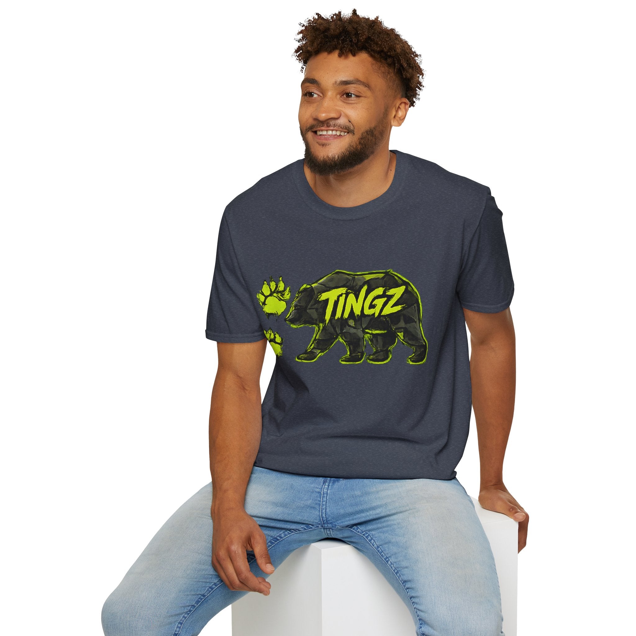 Bear TINGZ Paw Graphic T-Shirt —  Neon Logo