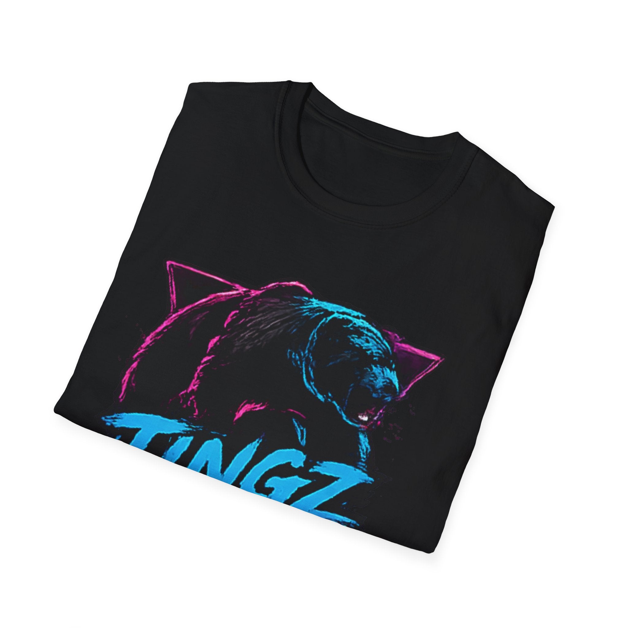 Bear TINGZ Graphic T-Shirt —  Retro Neon Crew Tee