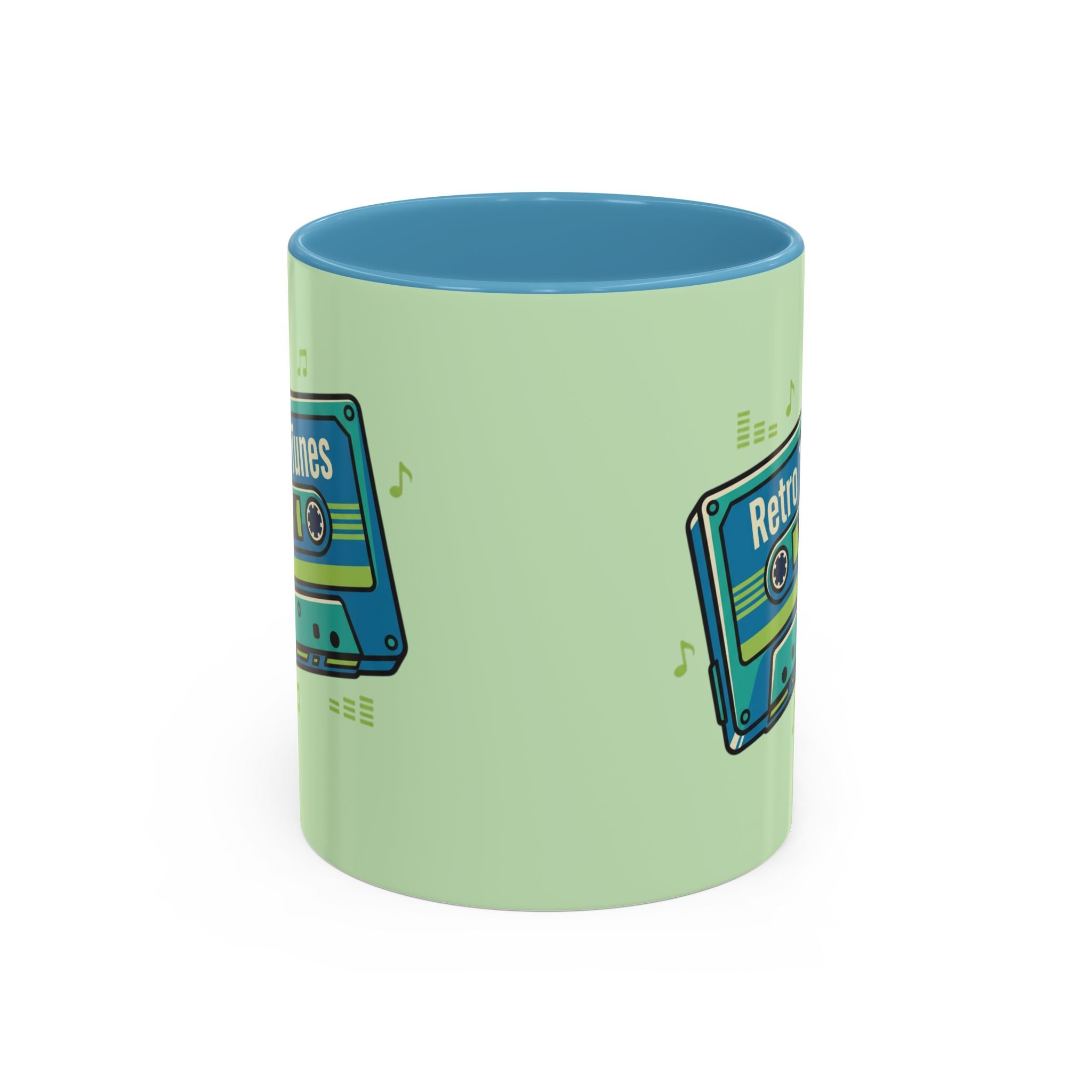 Retro Tunes Accent Coffee Mug — Cassette Tape Music Lovers Gift (11/15oz)