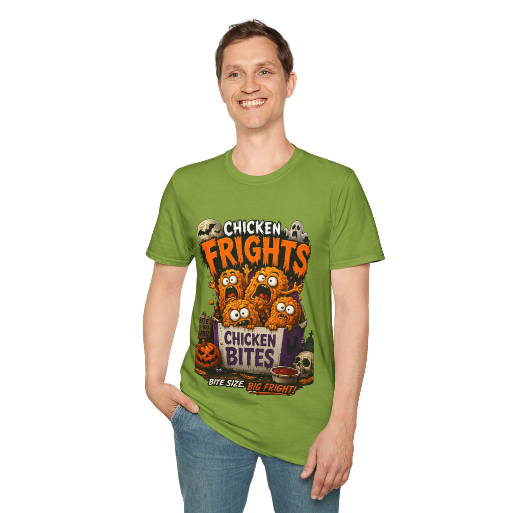 Chicken Frights T-Shirt — Cute Spooky Halloween Chicken Bites Tee