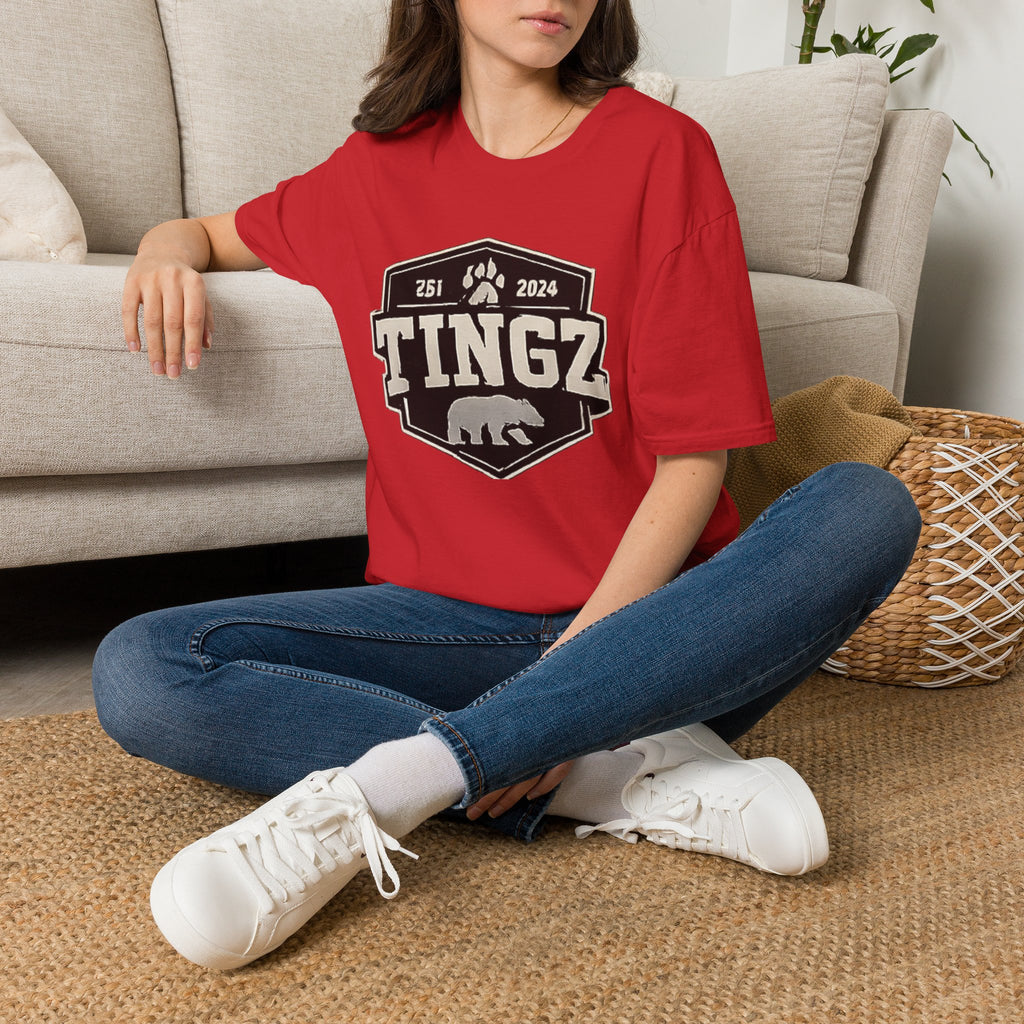Bear Tingz Logo T‑Shirt — Retro Paw Emblem Tee