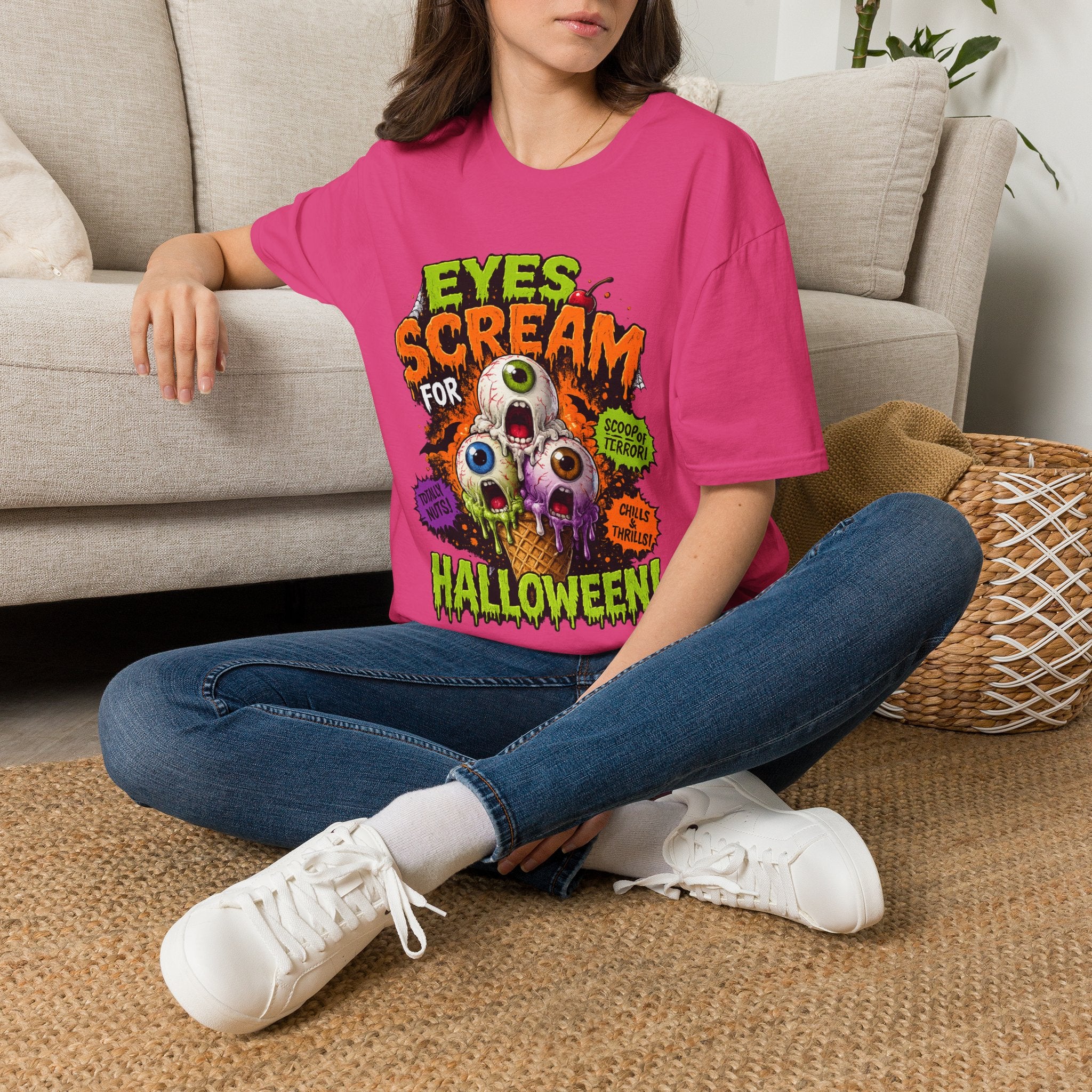 Halloween Eyes Scream T-Shirt — 'Eyes Scream for Halloween' Graphic Tee