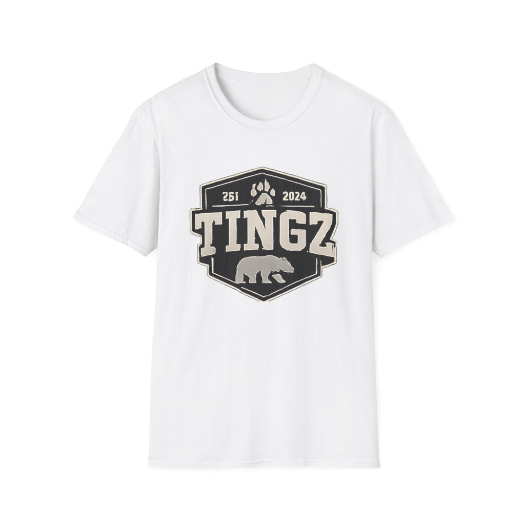 Bear Tingz Logo T‑Shirt — Retro Paw Emblem Tee