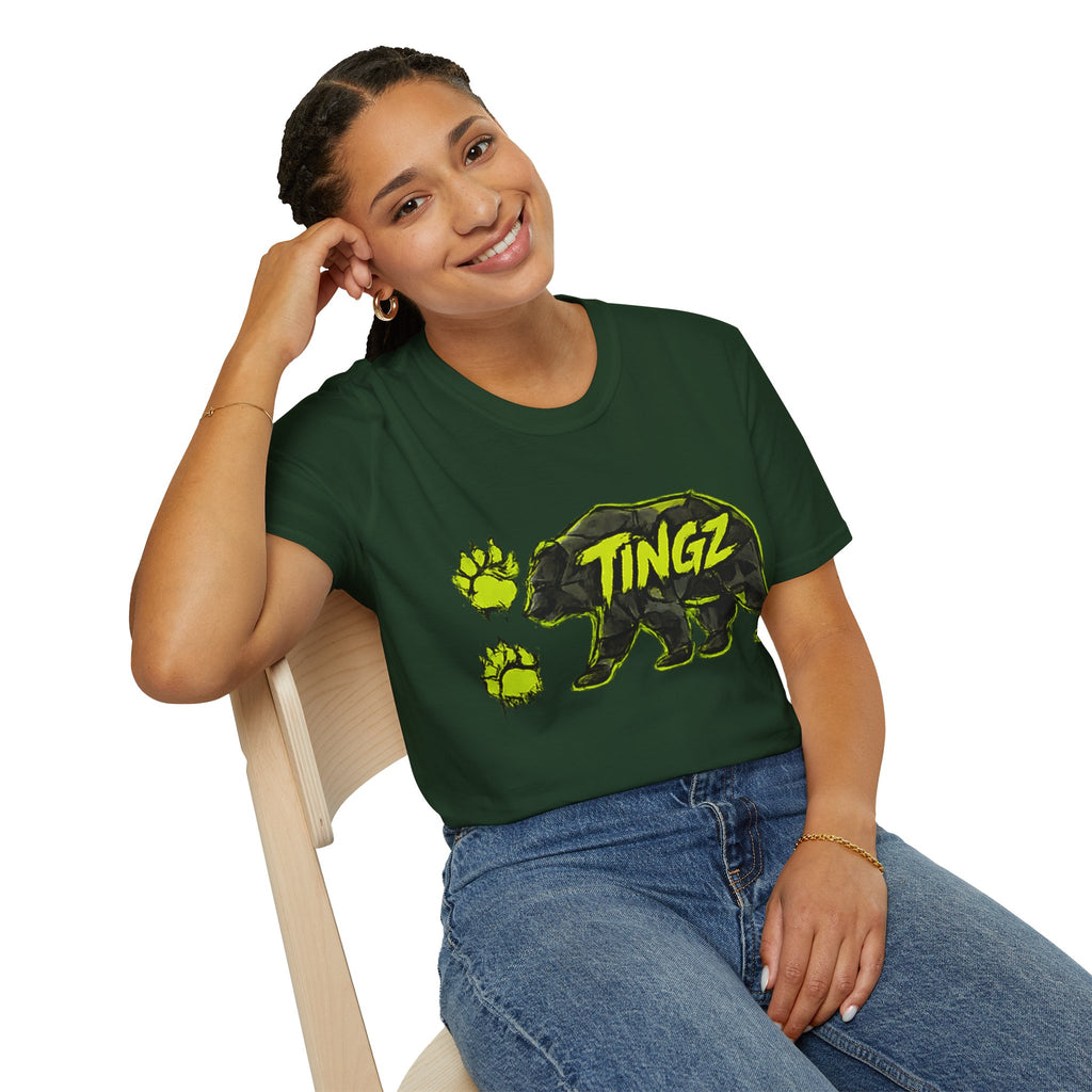 Bear TINGZ Paw Graphic T-Shirt —  Neon Logo
