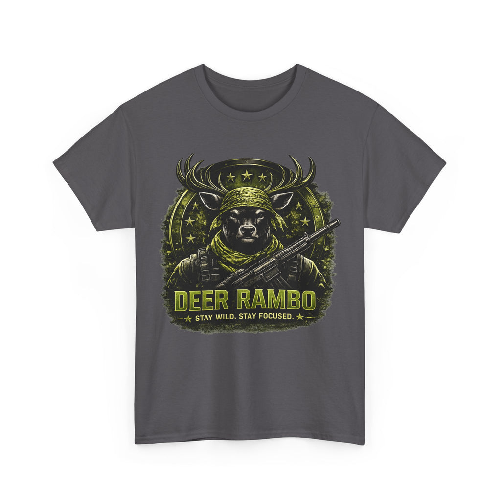 Deer Rambo Camo T-Shirt Hunter Gift | Woodland Deer Shirt | Military Style Tee | Unisex Shirt