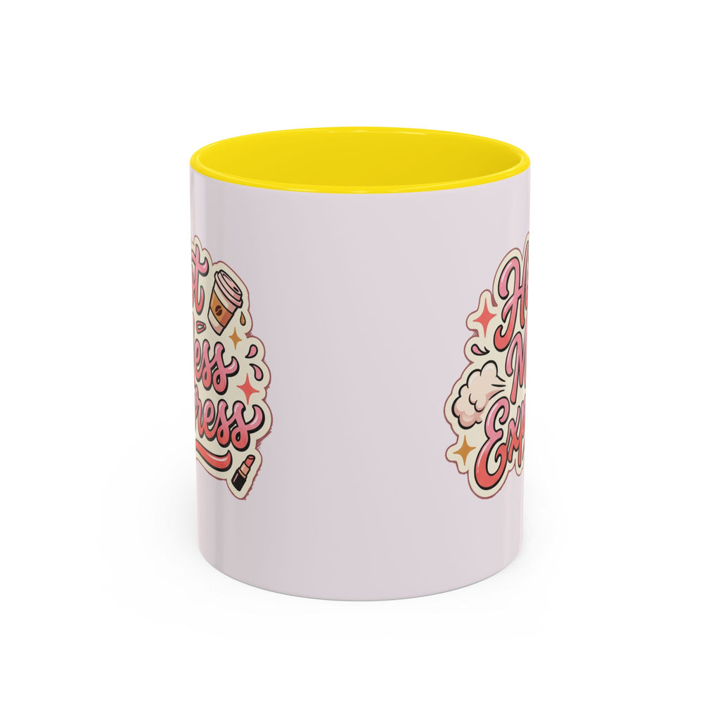 Hot Mess Express Coffee Mug — Funny Pink Accent Mug for Coffee Lovers