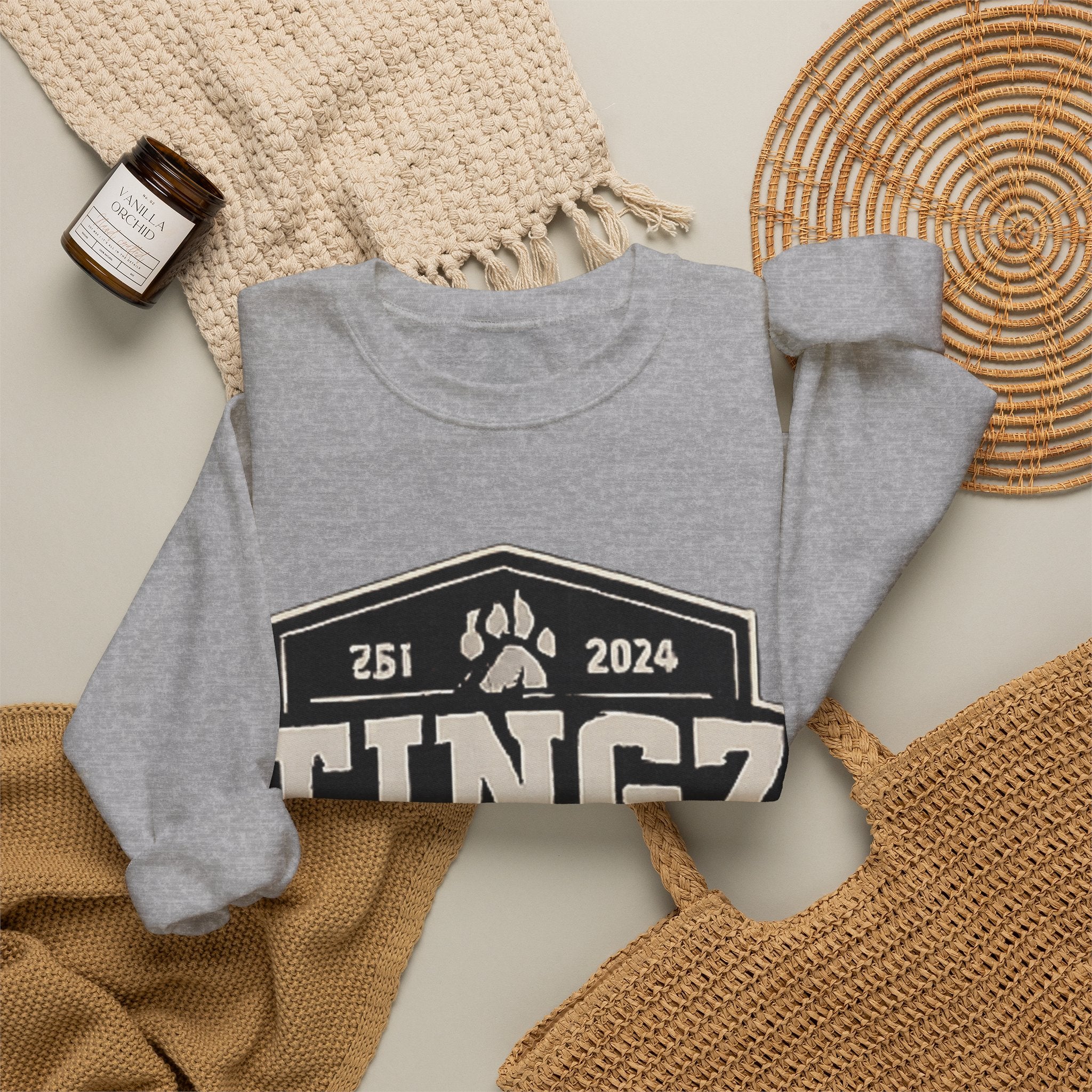 BEAR TINGZ  Badge Unisex Crewneck Sweatshirt | Vintage Wildlife Graphic Sweatshirt | Classic Streetwear Pullover