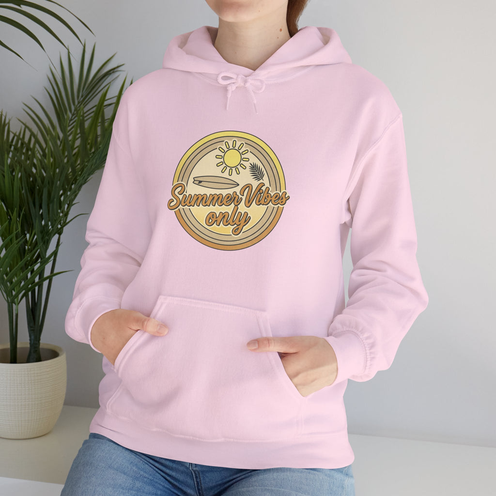 Retro Daisy “Summer Vibes Only” Hoodie — Vintage Floral Cozy Pullover