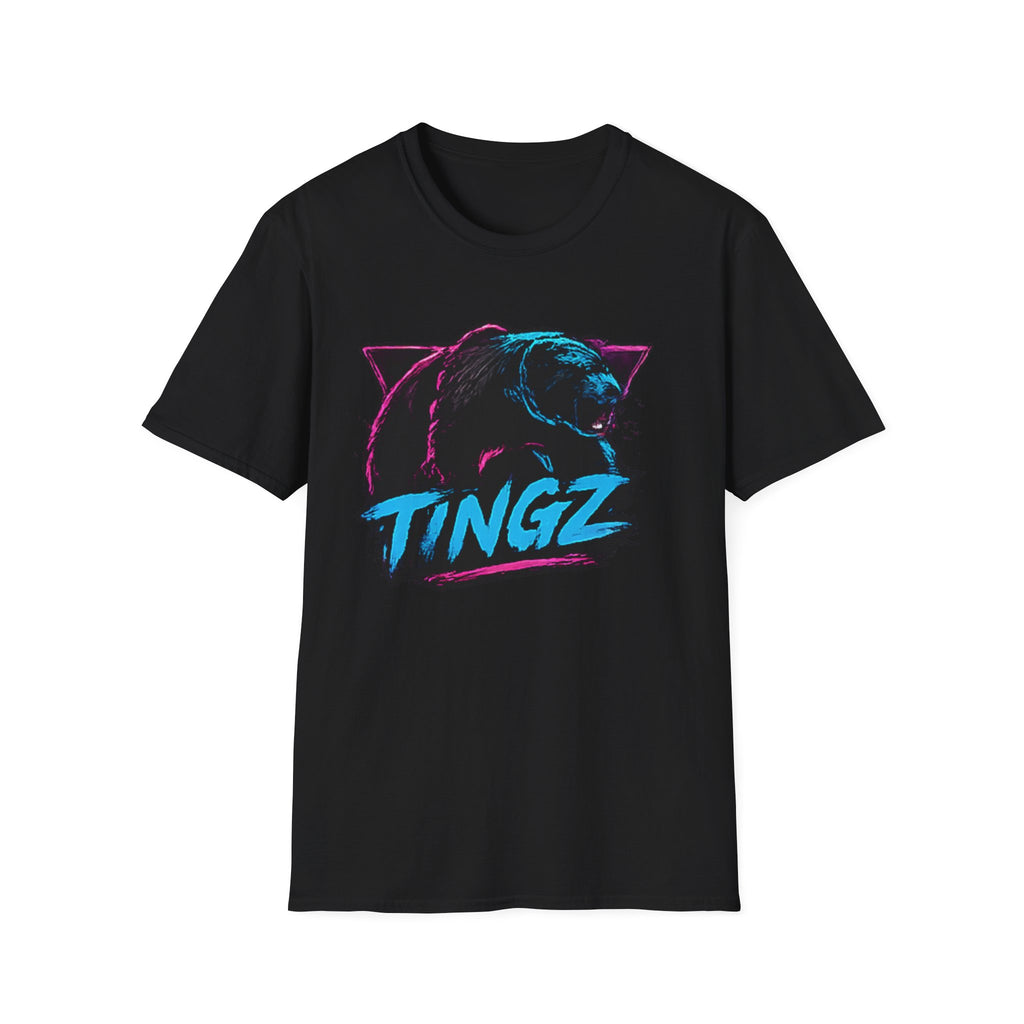 Bear TINGZ Graphic T-Shirt —  Retro Neon Crew Tee