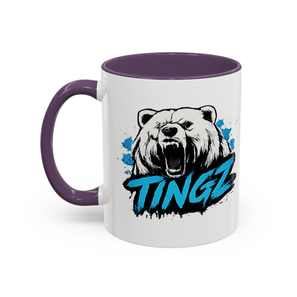Bear Tingz Accent Coffee Mug — 11/15oz Gamer Logo Ceramic Mug