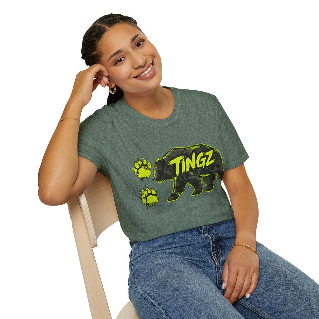 Bear TINGZ Paw Graphic T-Shirt —  Neon Logo