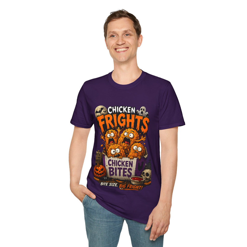 Chicken Frights T-Shirt — Cute Spooky Halloween Chicken Bites Tee