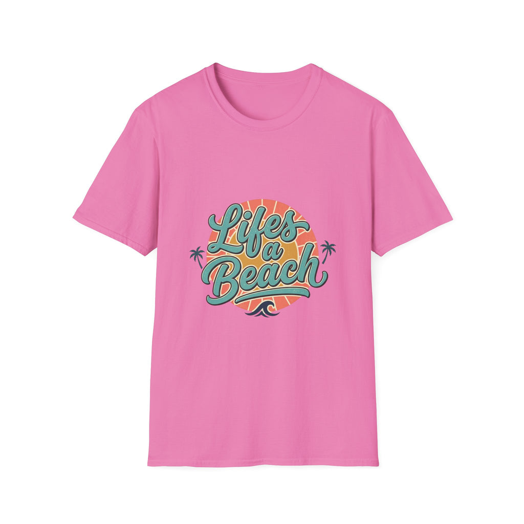 Life's a Beach T-Shirt — Retro Palm Sunset Summer Tee