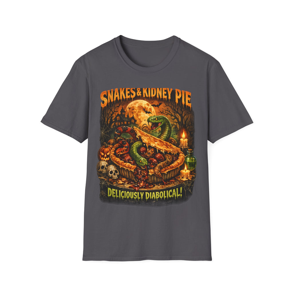 Snakes & Kidney Pie Tee — Spooky Retro Halloween Graphic T-Shirt