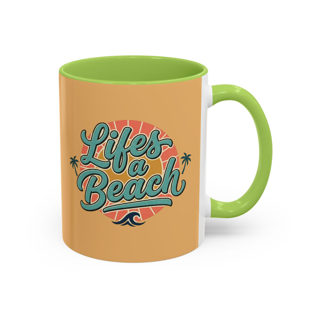 Life's a Beach Coffee Mug — Retro Beach Vibes 11/15oz Accent Mug
