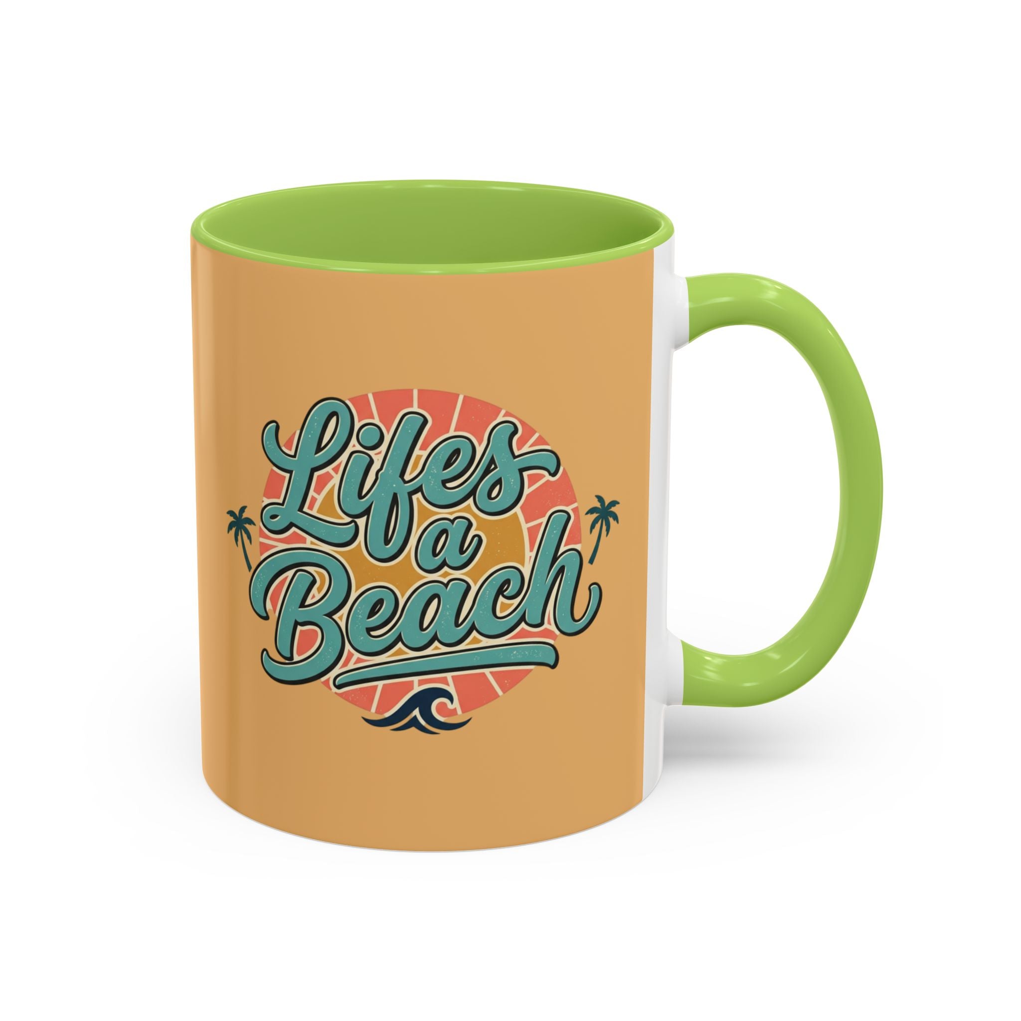 Life's a Beach Coffee Mug — Retro Beach Vibes 11/15oz Accent Mug