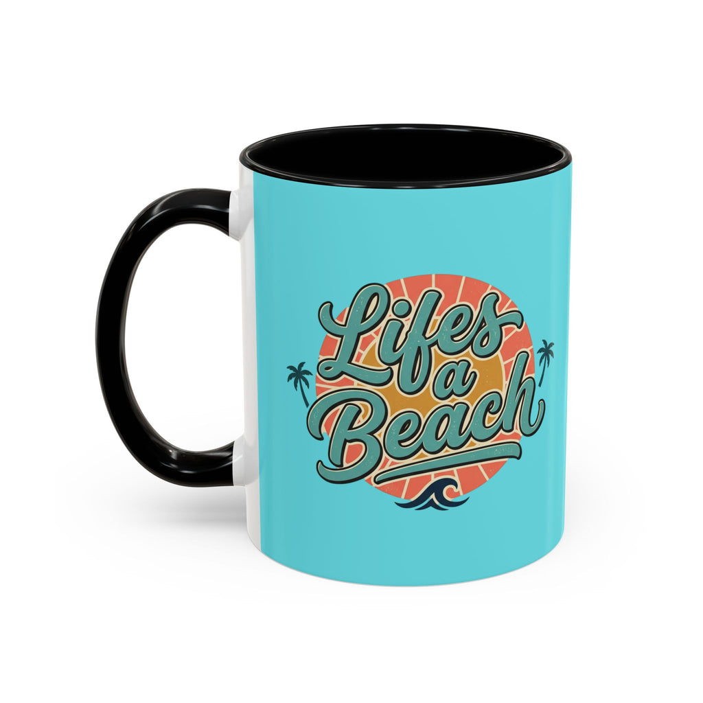 Life's a Beach Coffee Mug — Retro Beach Vibes 11/15oz Accent Mug