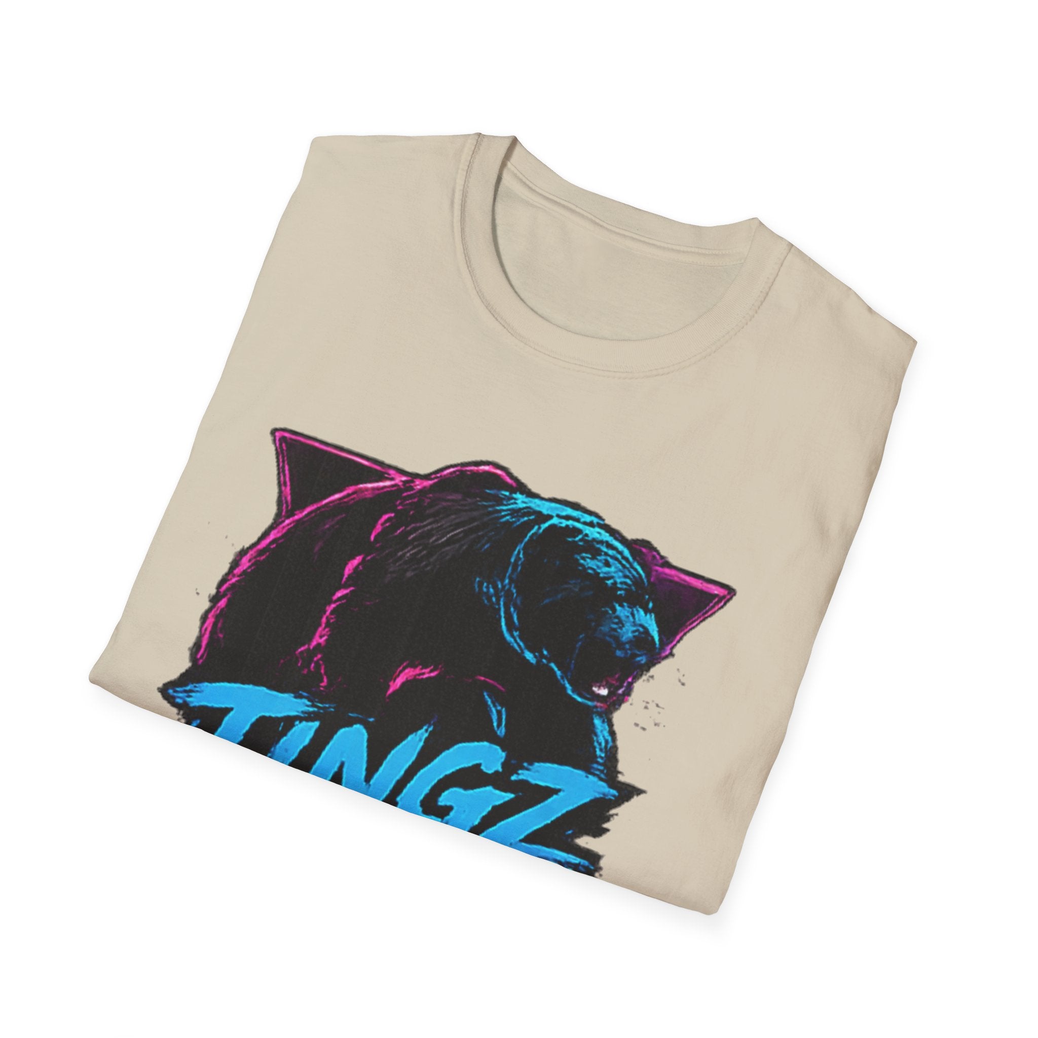 Bear TINGZ Graphic T-Shirt —  Retro Neon Crew Tee