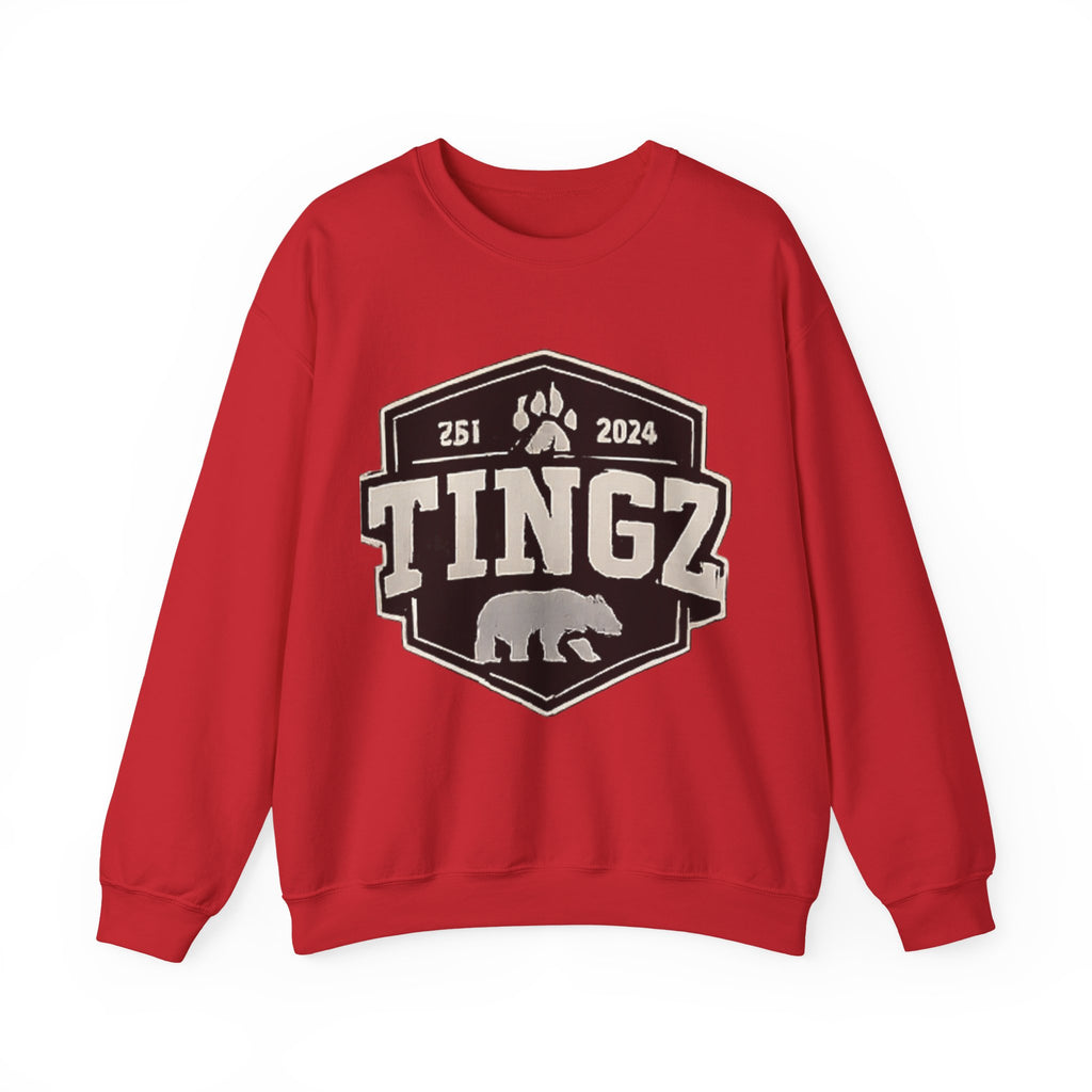 BEAR TINGZ  Badge Unisex Crewneck Sweatshirt | Vintage Wildlife Graphic Sweatshirt | Classic Streetwear Pullover