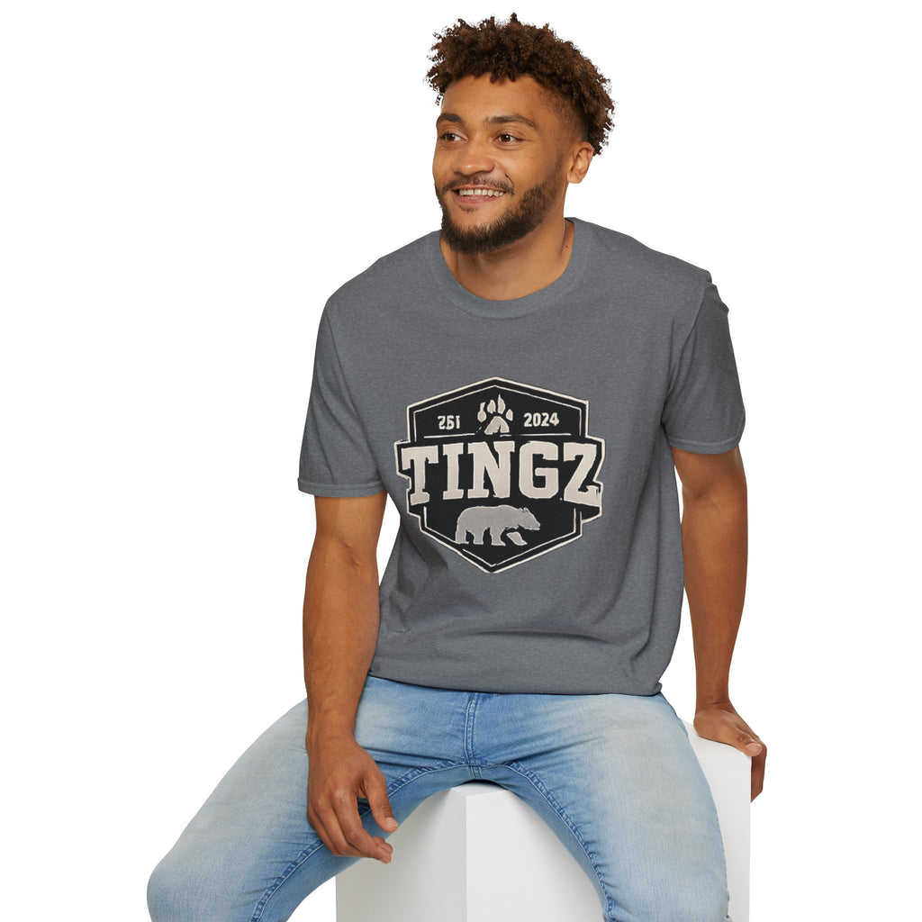 Bear Tingz Logo T‑Shirt — Retro Paw Emblem Tee