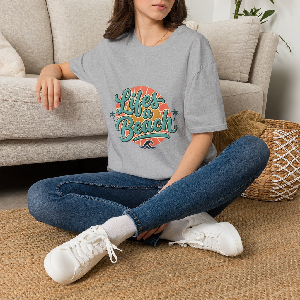 Life's a Beach T-Shirt — Retro Palm Sunset Summer Tee