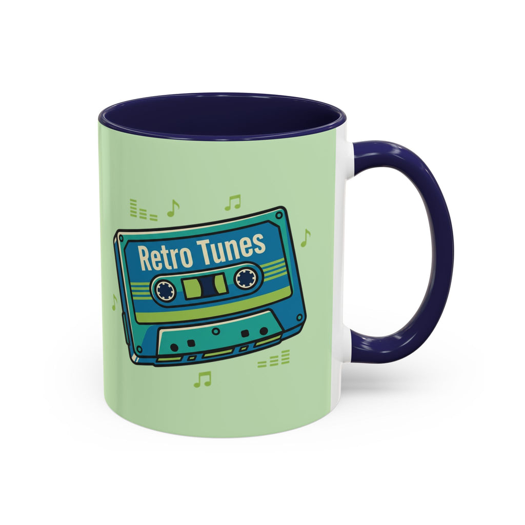 Retro Tunes Accent Coffee Mug — Cassette Tape Music Lovers Gift (11/15oz)
