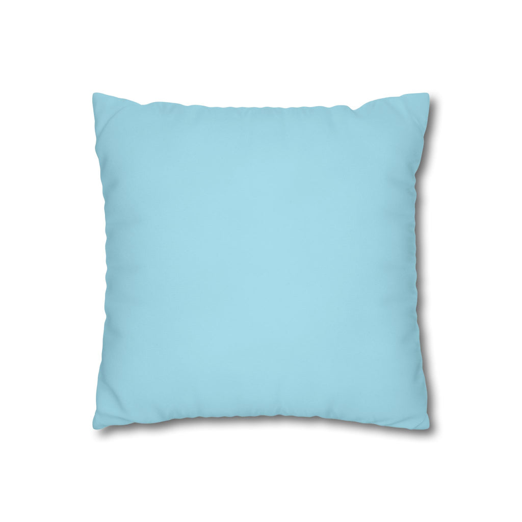 Life's a Beach Square Pillow Cover — Retro Surf Quote Decorative Throw Pillowcase
