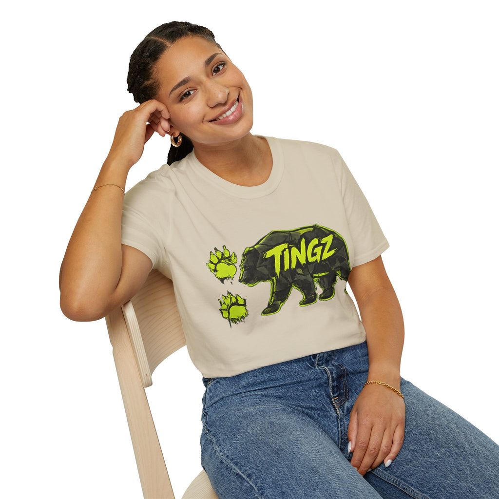 Bear TINGZ Paw Graphic T-Shirt —  Neon Logo