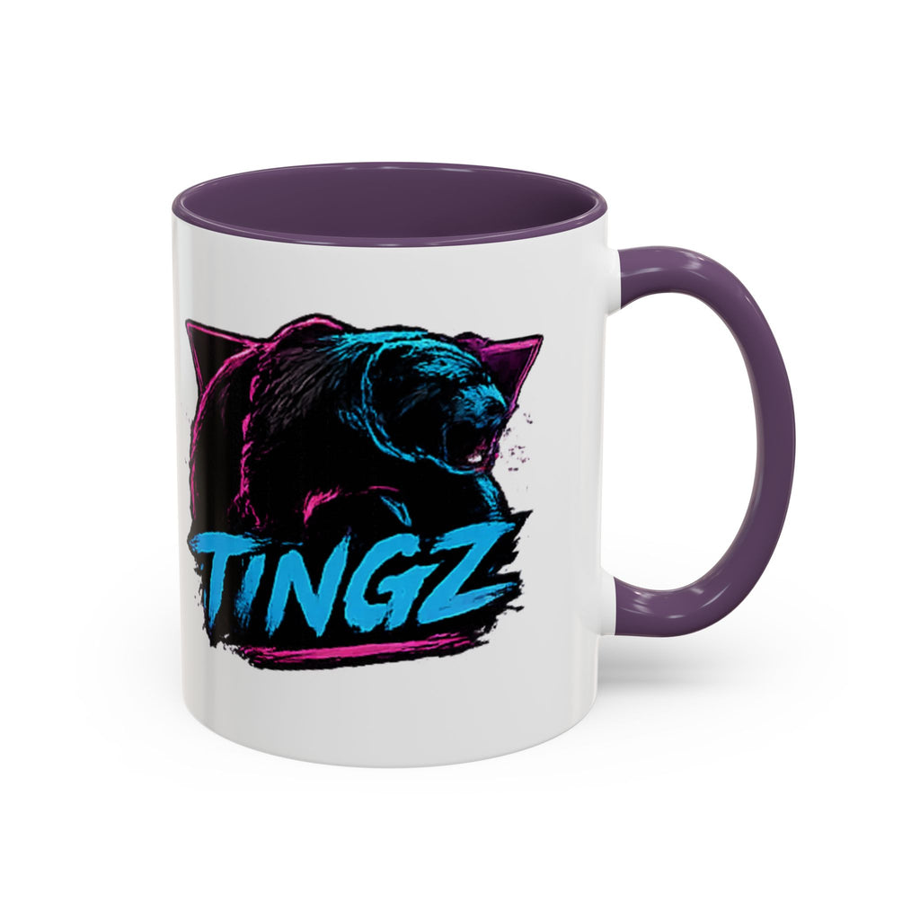 Bear Tingz Accent Coffee Mug — 11/15oz Gamer Logo Ceramic Mug