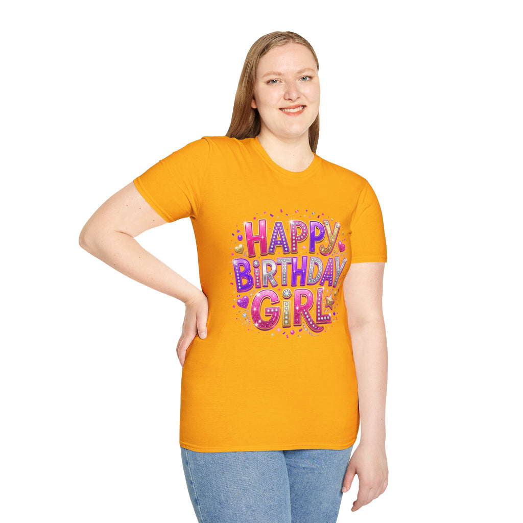 Happy Birthday Girl T-Shirt — Colorful Confetti Party Tee