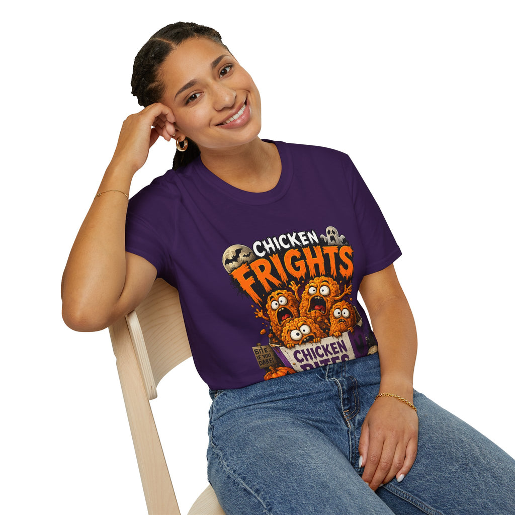 Chicken Frights T-Shirt — Cute Spooky Halloween Chicken Bites Tee