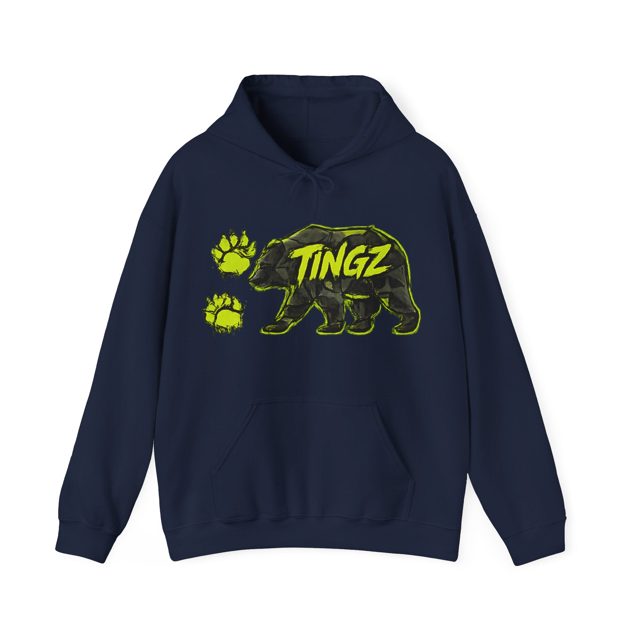 Bear TINGZ Graphic Unisex Heavy Blend Hoodie | Urban Streetwear Sweatshirt | Graffiti Animal Pullover