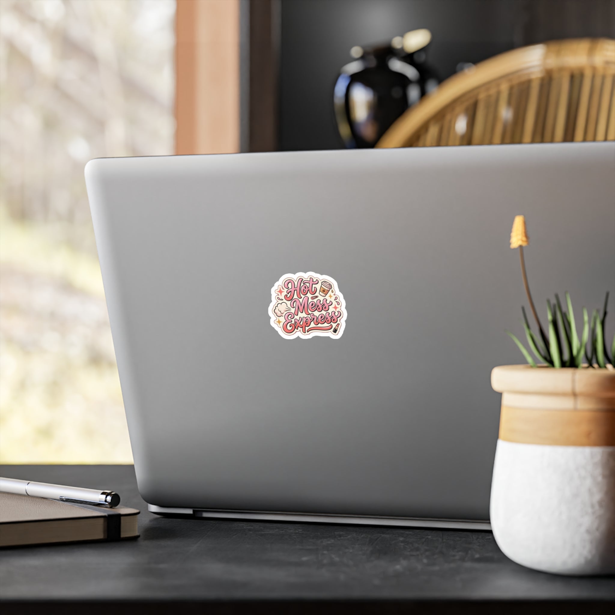 Hot Mess Express Sticker — Cute Vinyl Kiss-Cut Laptop Sticker