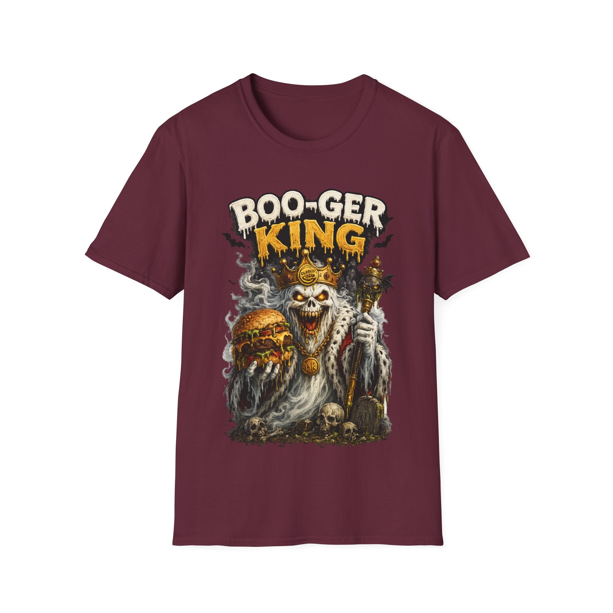 Boo-ger King Halloween T-Shirt — Spooky Skull King Graphic Tee