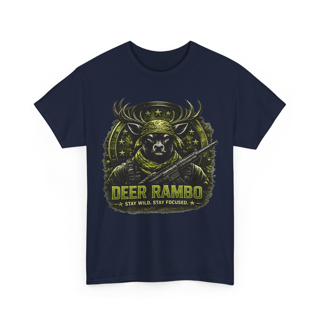 Deer Rambo Camo T-Shirt Hunter Gift | Woodland Deer Shirt | Military Style Tee | Unisex Shirt