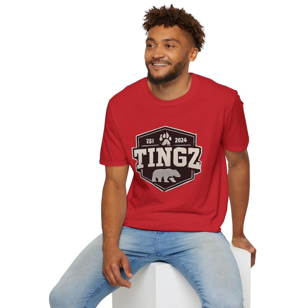 Bear Tingz Logo T‑Shirt — Retro Paw Emblem Tee
