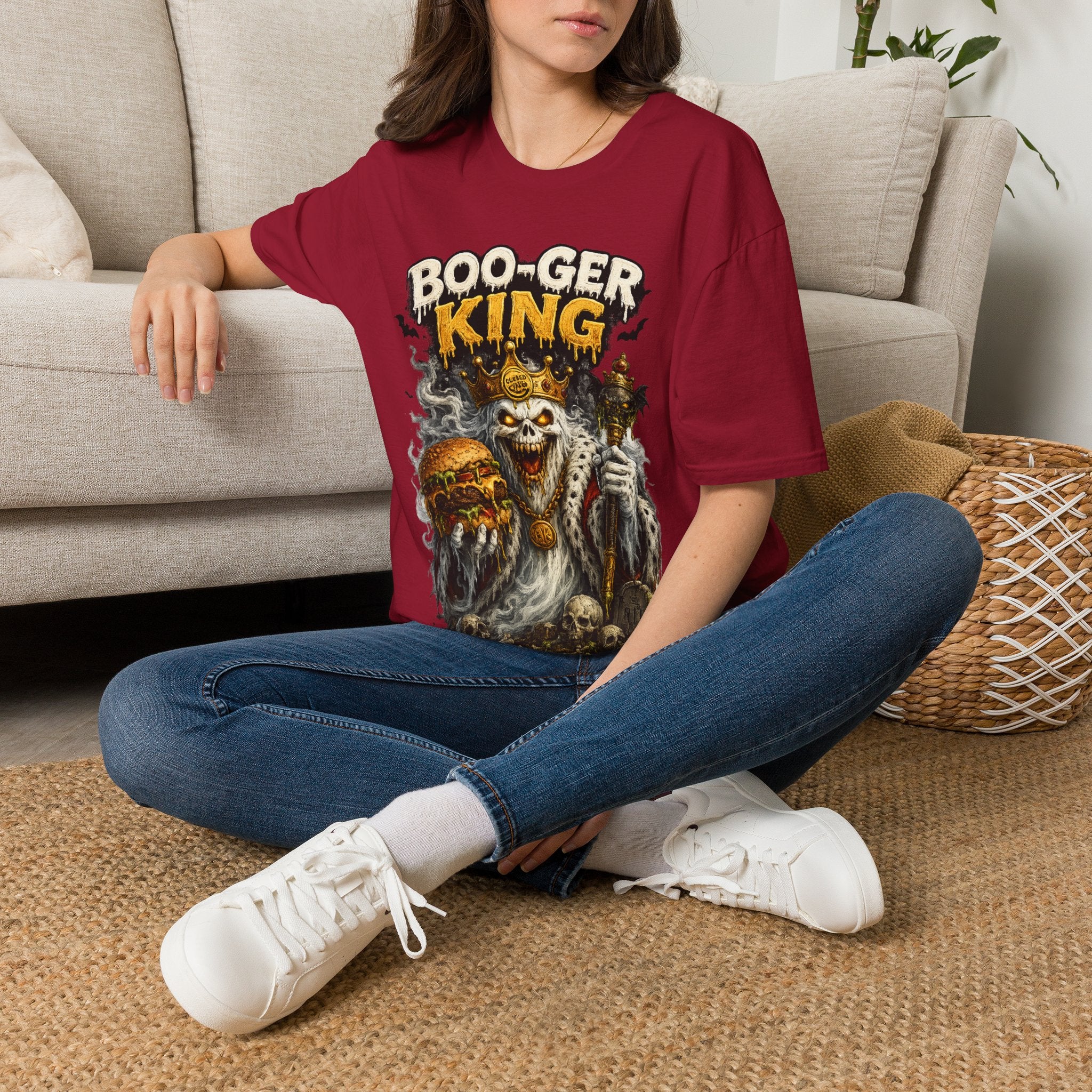 Boo-ger King Halloween T-Shirt — Spooky Skull King Graphic Tee