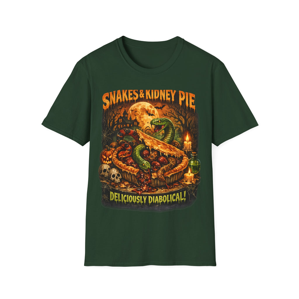 Snakes & Kidney Pie Tee — Spooky Retro Halloween Graphic T-Shirt