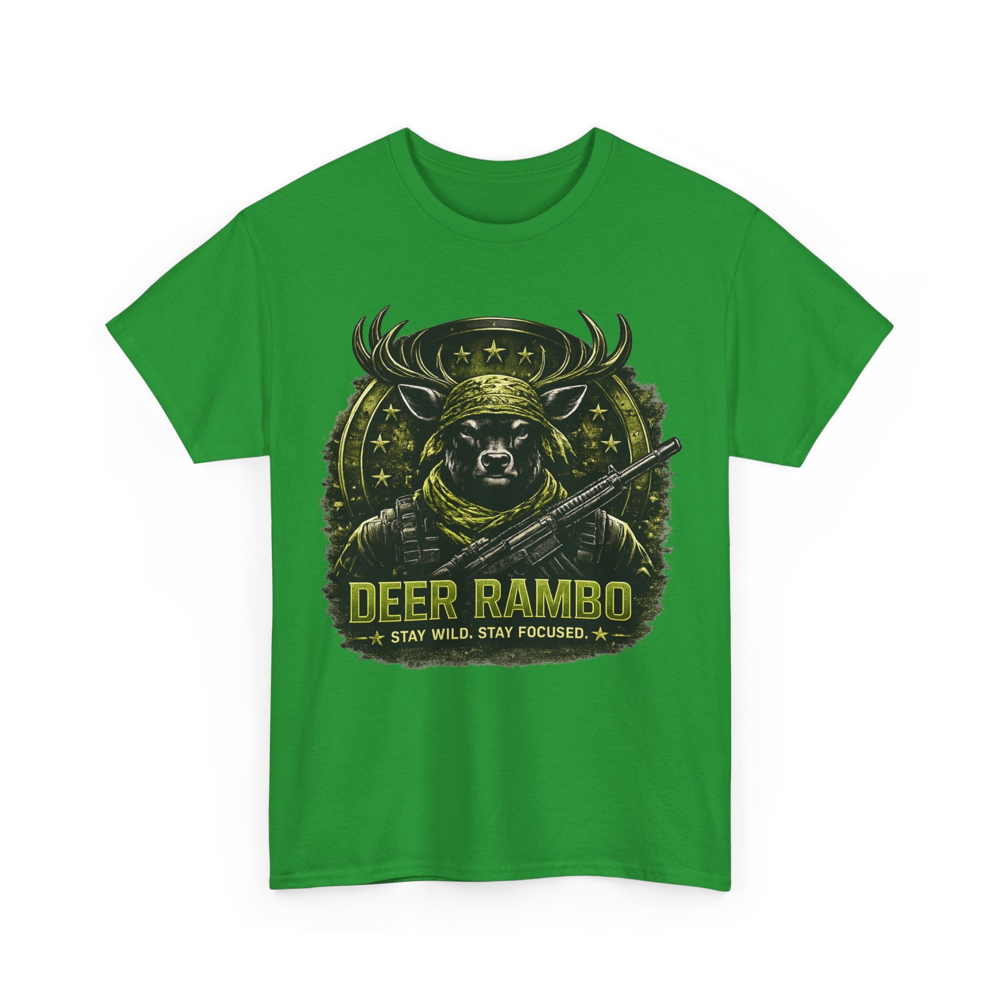 Deer Rambo Camo T-Shirt Hunter Gift | Woodland Deer Shirt | Military Style Tee | Unisex Shirt