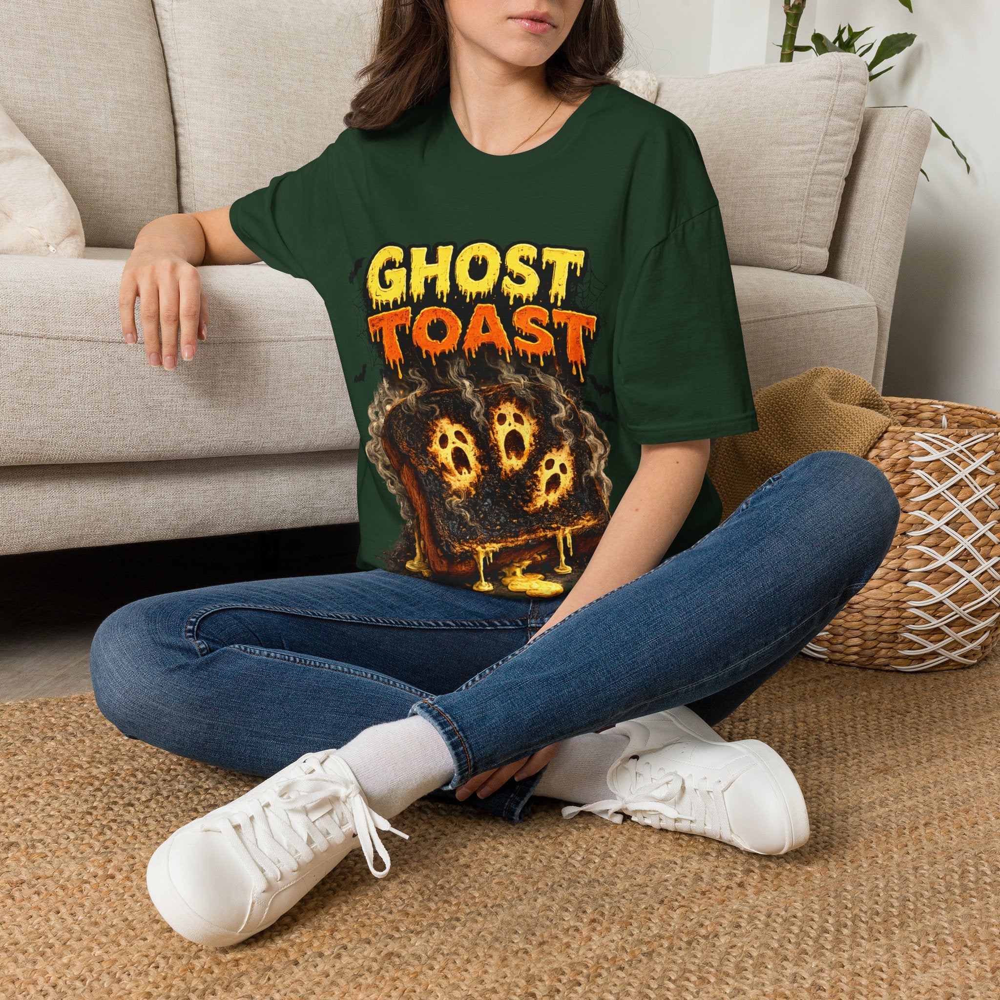 Ghost Toast Halloween T-Shirt — Spooky Haunted Breakfast Graphic Tee