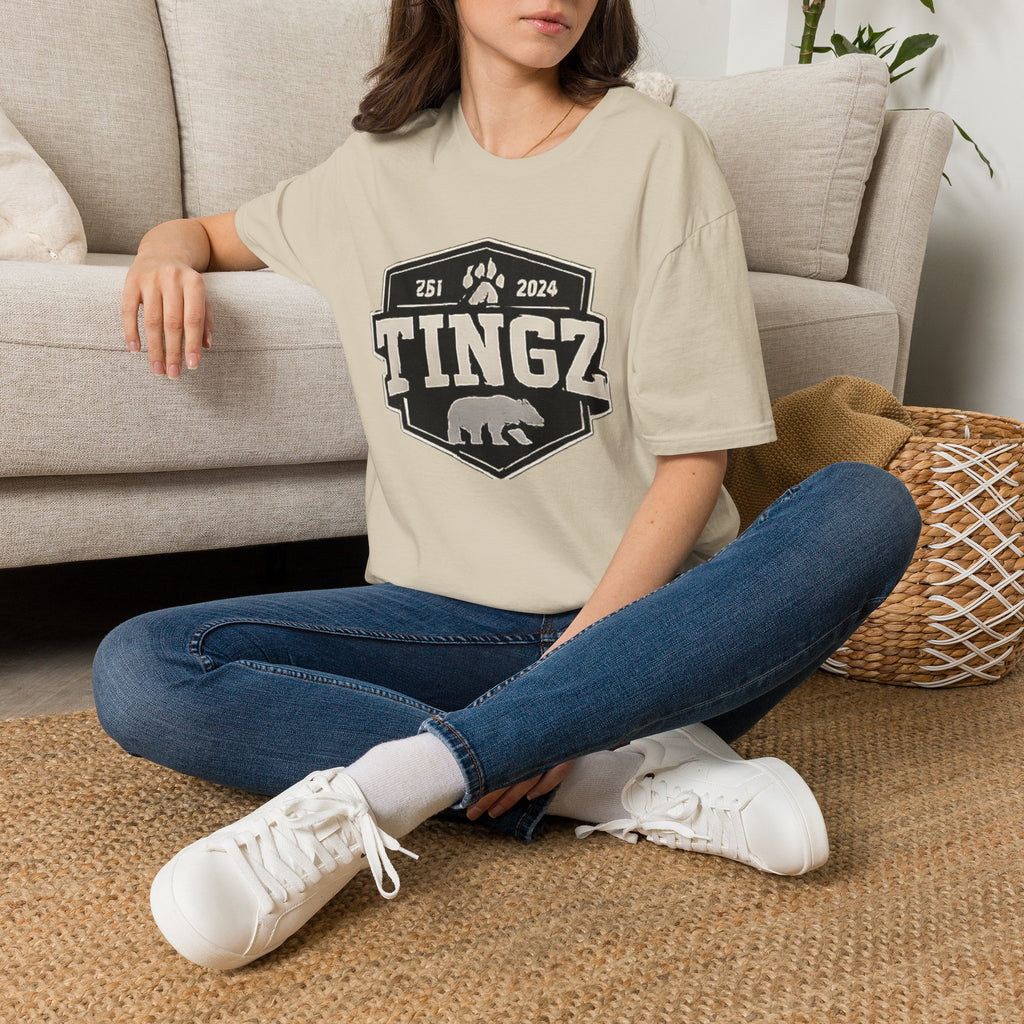 Bear Tingz Logo T‑Shirt — Retro Paw Emblem Tee