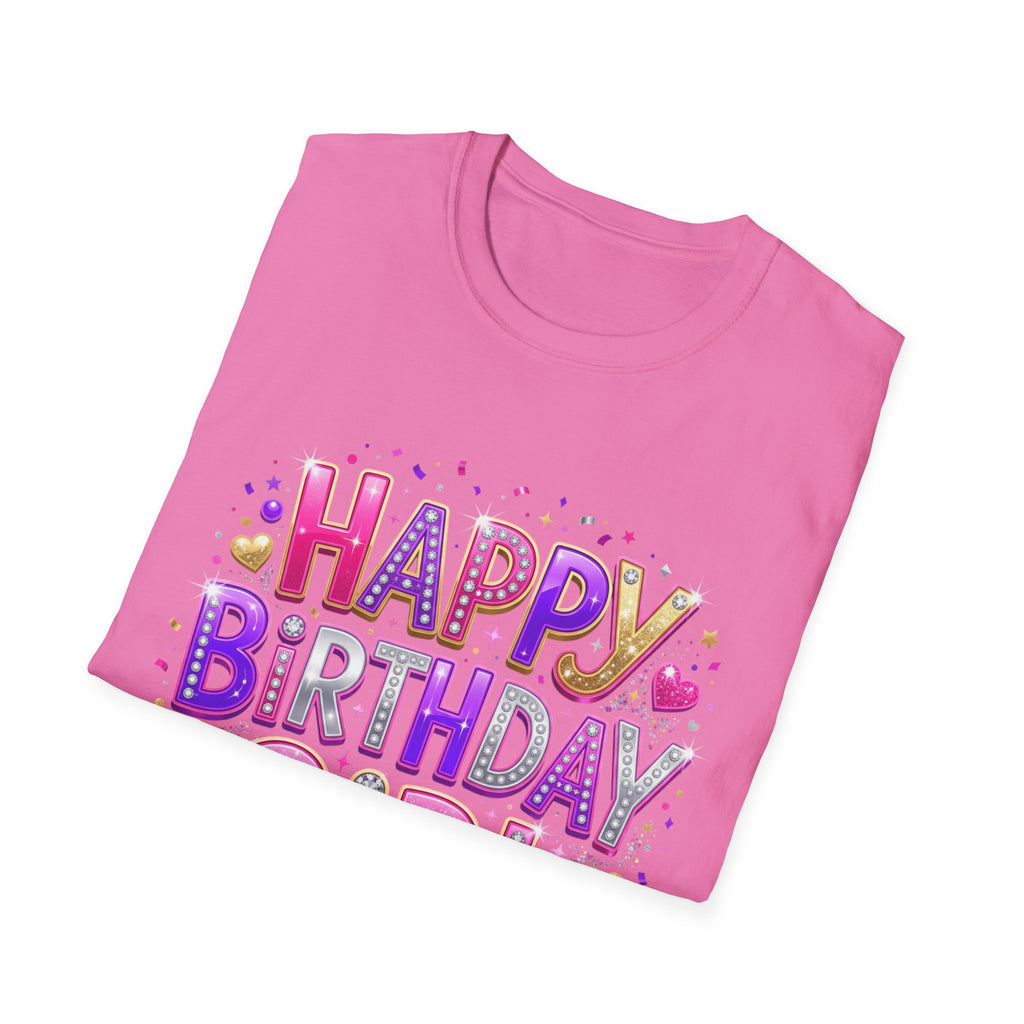 Happy Birthday Girl T-Shirt — Colorful Confetti Party Tee