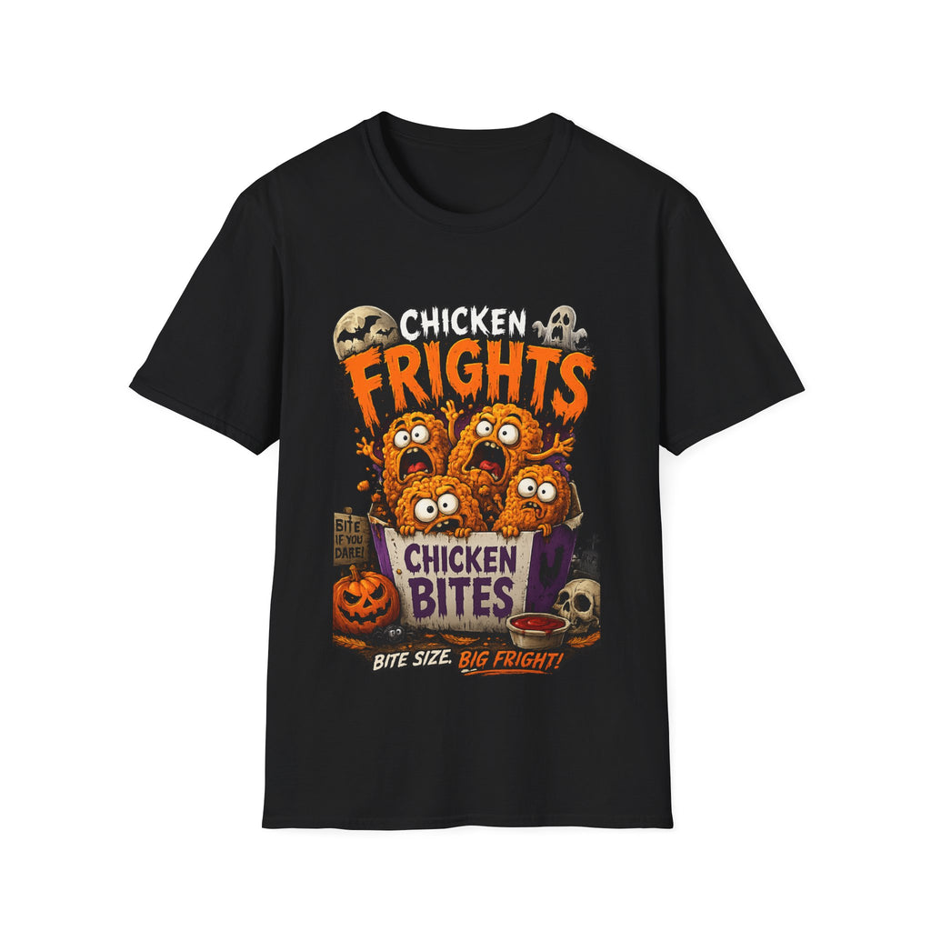 Chicken Frights T-Shirt — Cute Spooky Halloween Chicken Bites Tee